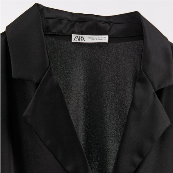 100%Silk button down shirt black - Picture 6 of 7